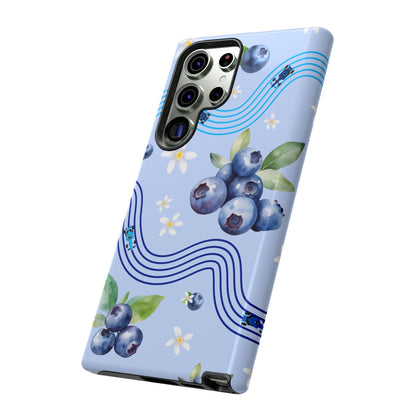 Blue F1 Williams and Blueberries Phone Case, Trendy F1 Gift, Formula 1 Gift, Cute Fruit F1 Phone Case, Unique Phone Case