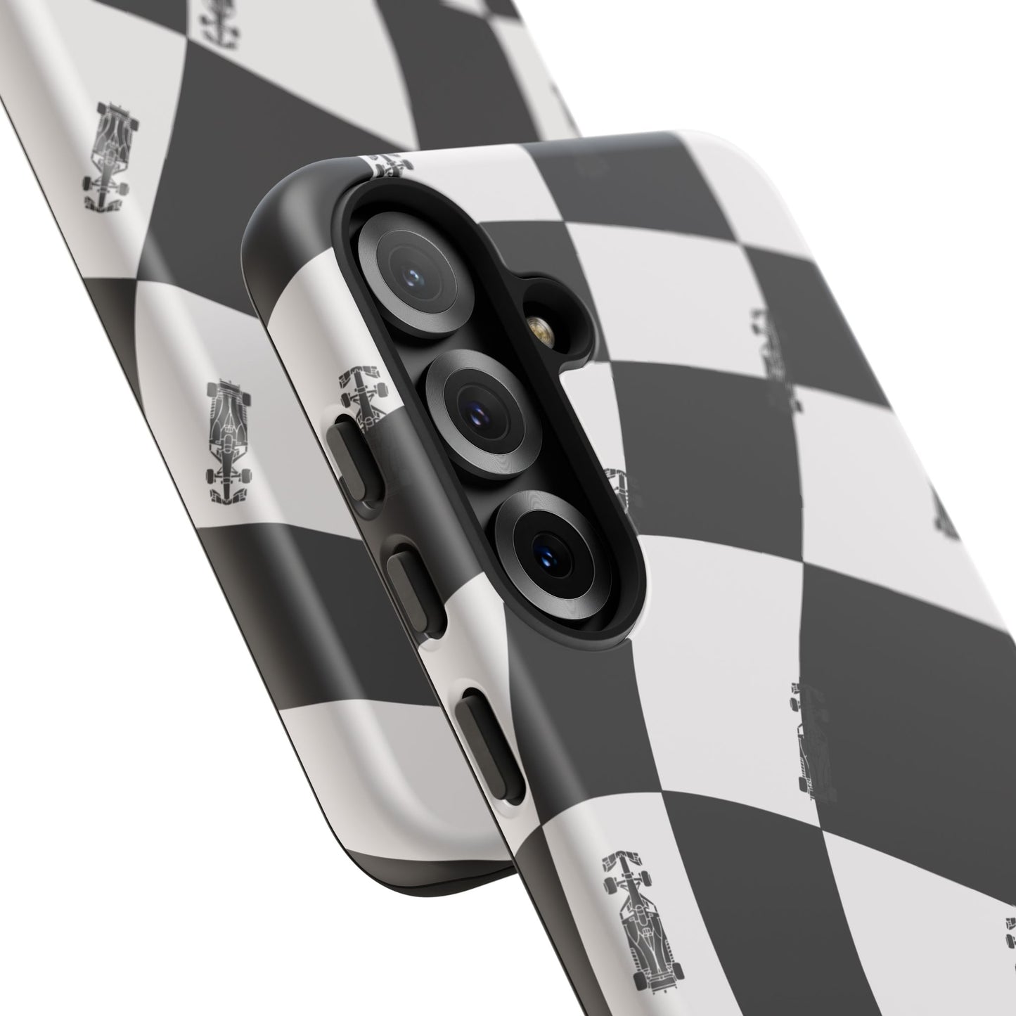 F1 Phone Case Black and White Checkered Design, Trendy F1 Gift, Formula 1 Gift, Cute F1 Phone Case, Unique Formula One Phone Case