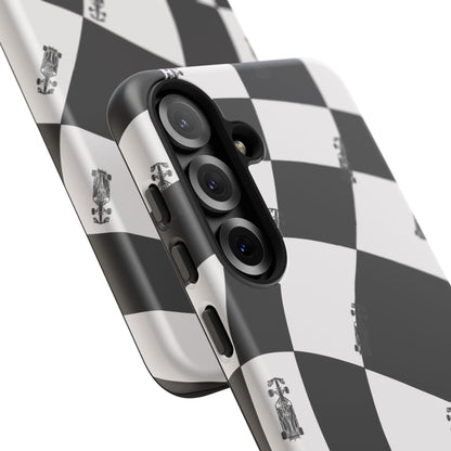 F1 Phone Case Black and White Checkered Design, Trendy F1 Gift, Formula 1 Gift, Cute F1 Phone Case, Unique Formula One Phone Case