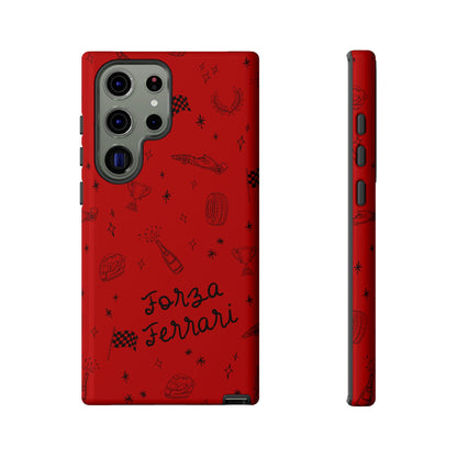 F1 Ferrari Racing Doodle "Forza Ferrari" F1 Phone Case Design