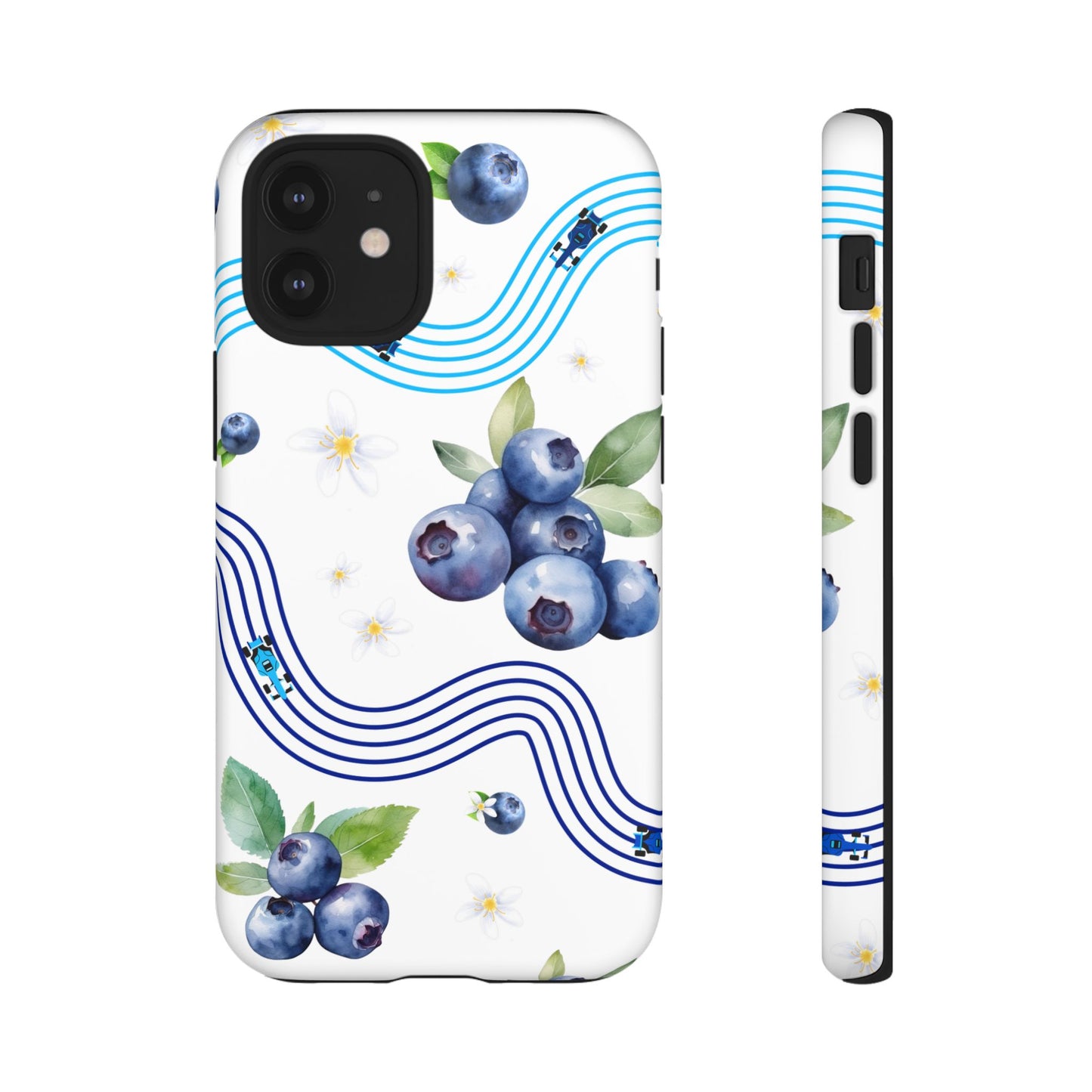 F1 Williams and Blueberries Phone Case, Trendy F1 Gift, Formula 1 Gift, Cute Fruit F1 Phone Case, Unique Phone Case