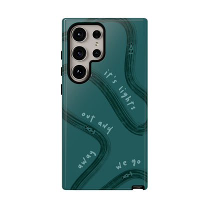 Teal Lights Out F1 Phone Case Design, Trendy F1 Gift, Formula 1 Gift, Cute F1 Phone Case, Unique Formula One Phone Case