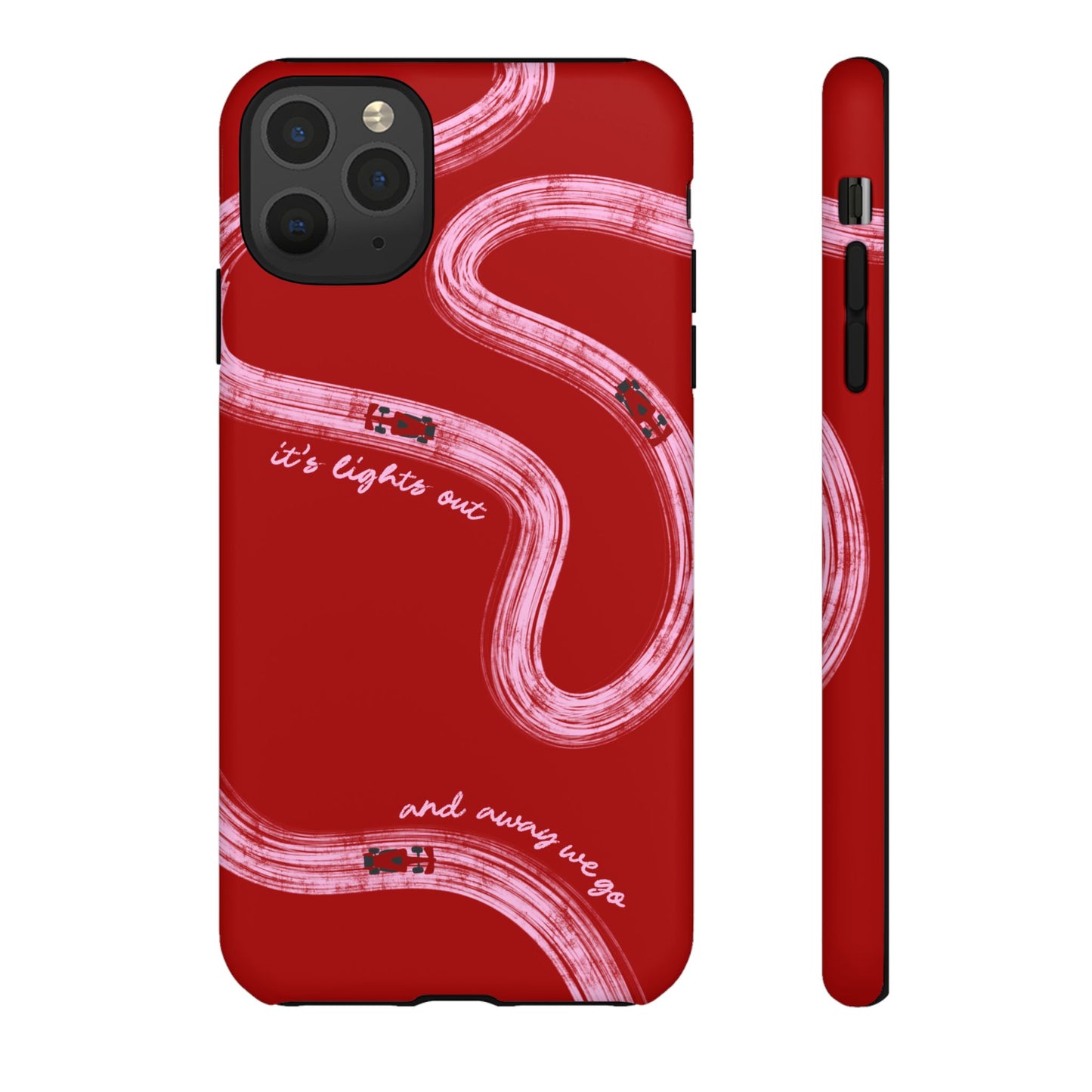Red and Pink Lights Out F1 Phone Case Design, Trendy F1 Gift, Formula 1 Gift, Cute F1 Phone Case, Unique Formula One Phone Case