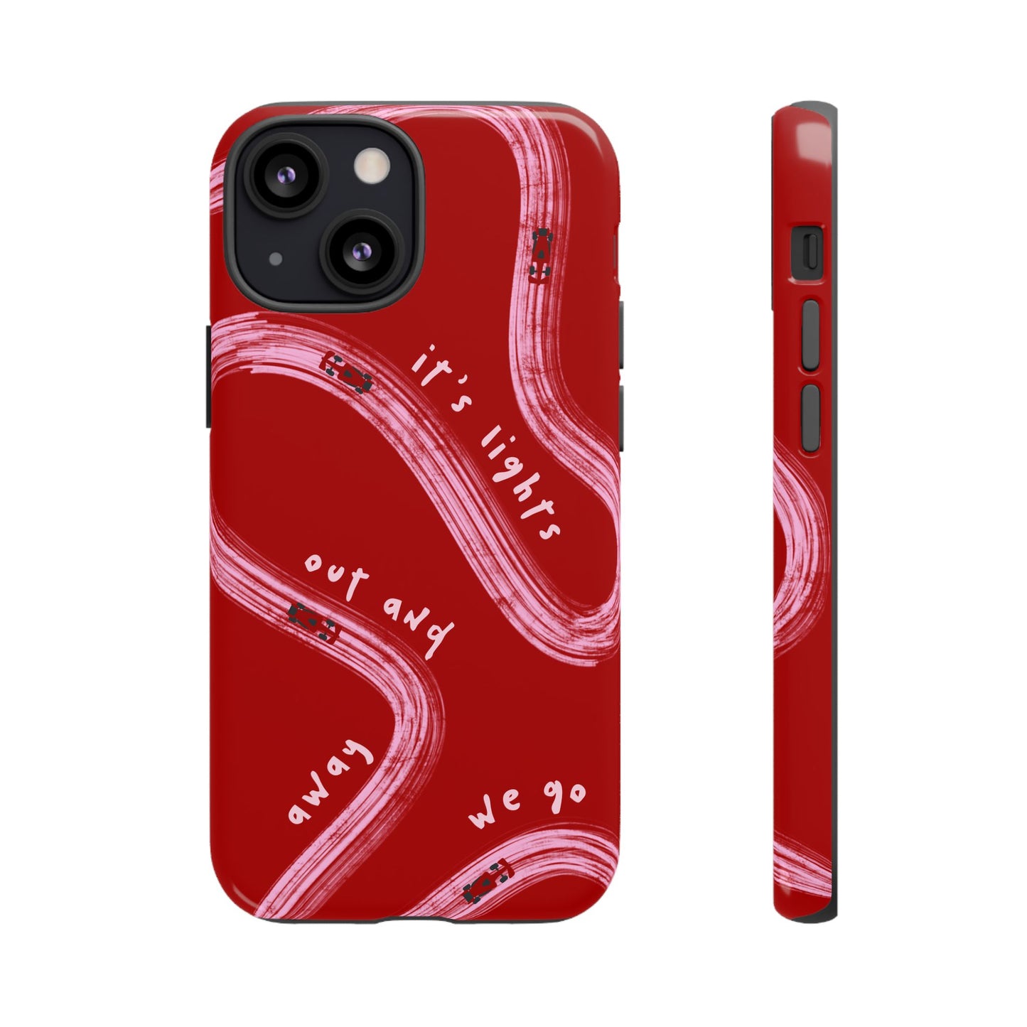 Red and Pink Lights Out F1 Phone Case Design, Trendy F1 Gift, Formula 1 Gift, Cute F1 Phone Case, Unique Formula One Phone Case
