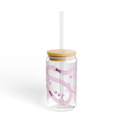 F1 Pink It's Lights Out sipper glass | 16oz