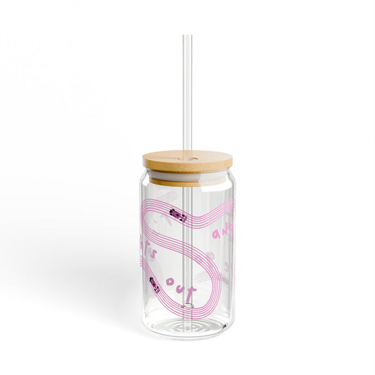 F1 Pink It's Lights Out sipper glass | 16oz