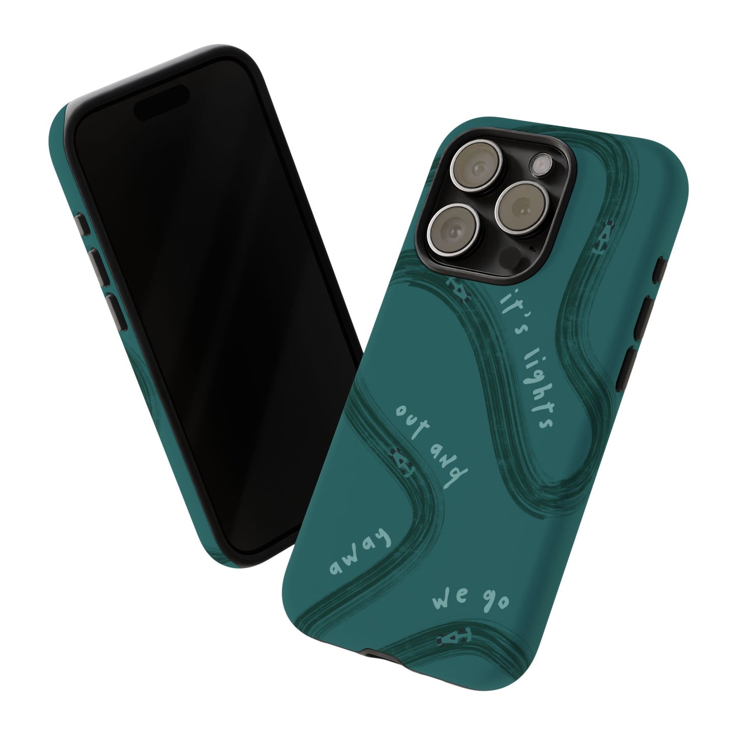 Teal Lights Out F1 Phone Case Design, Trendy F1 Gift, Formula 1 Gift, Cute F1 Phone Case, Unique Formula One Phone Case