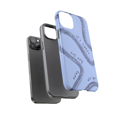 Blue Lights Out F1 Phone Case Design, Trendy F1 Gift, Formula 1 Gift, Cute F1 Phone Case, Unique Formula One Phone Case