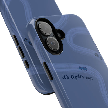 F1 Phone Case Monochrome Dark Blue Painted "its lights out and away we go", Trendy F1 Gift, Formula 1 Gift, Cute F1 Phone Case, Phone Case