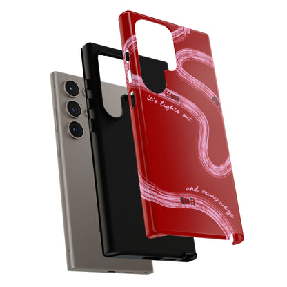 Red and Pink Lights Out F1 Phone Case Design, Trendy F1 Gift, Formula 1 Gift, Cute F1 Phone Case, Unique Formula One Phone Case