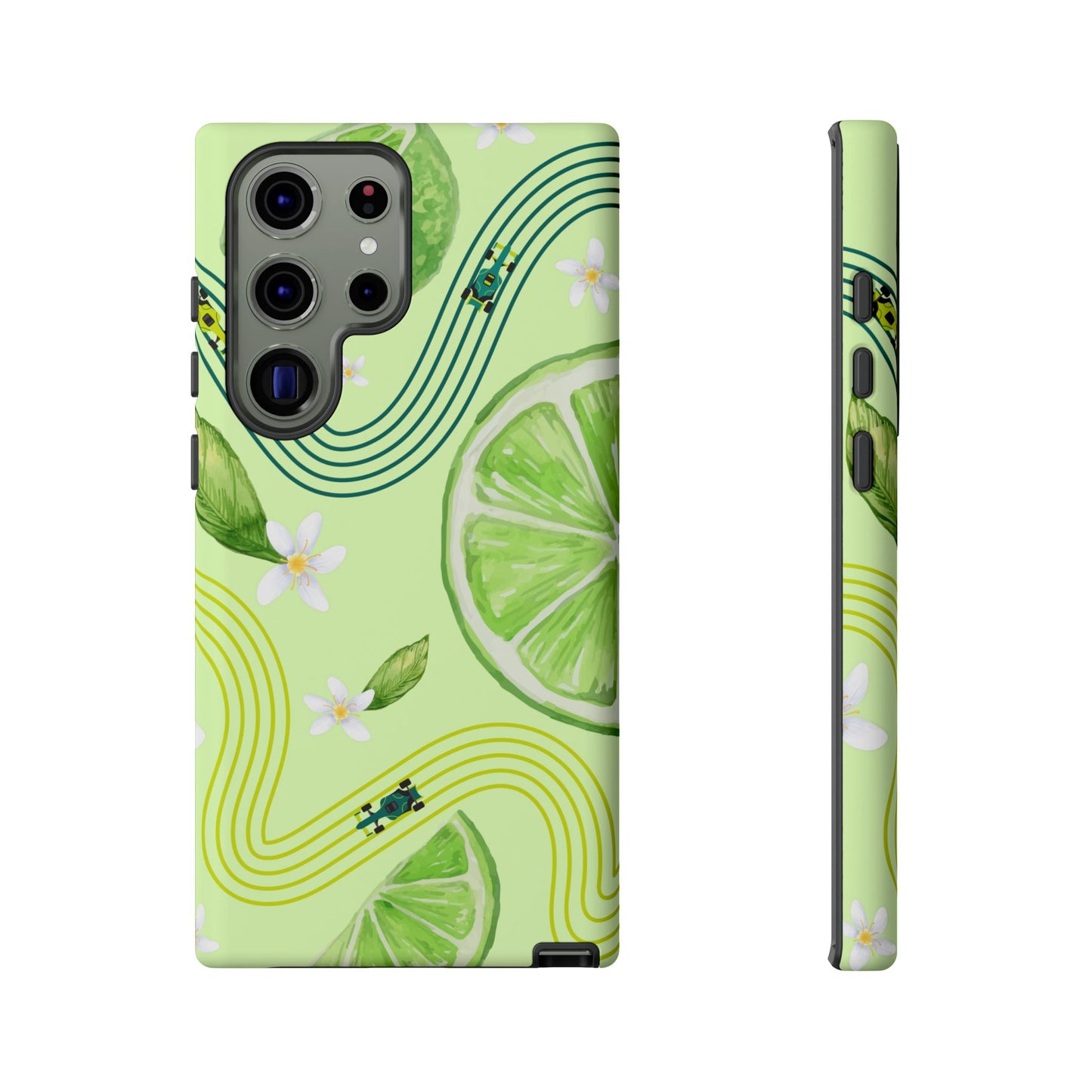 Green F1 Aston Martin and Lime Phone Case, Trendy F1 Gift, Formula 1 Gift, Cute Fruit F1 Phone Case, Unique Phone Case