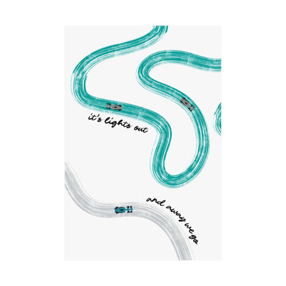 Mercedes Teal and Silver F1 Matte Vertical Poster | F1 Giclée Art Print (US SIZING)