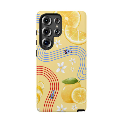 Yellow F1 Racing Bulls and Lemons Phone Case, Trendy F1 Gift, Formula 1 Gift, Cute Fruit F1 Phone Case, Unique Phone Case