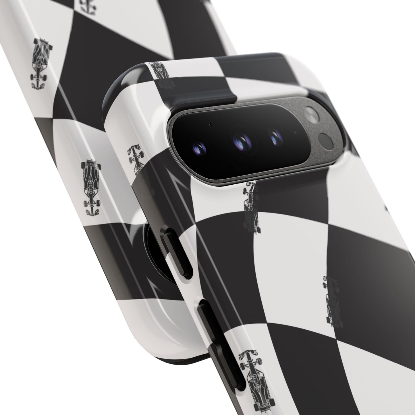 F1 Phone Case Black and White Checkered Design, Trendy F1 Gift, Formula 1 Gift, Cute F1 Phone Case, Unique Formula One Phone Case