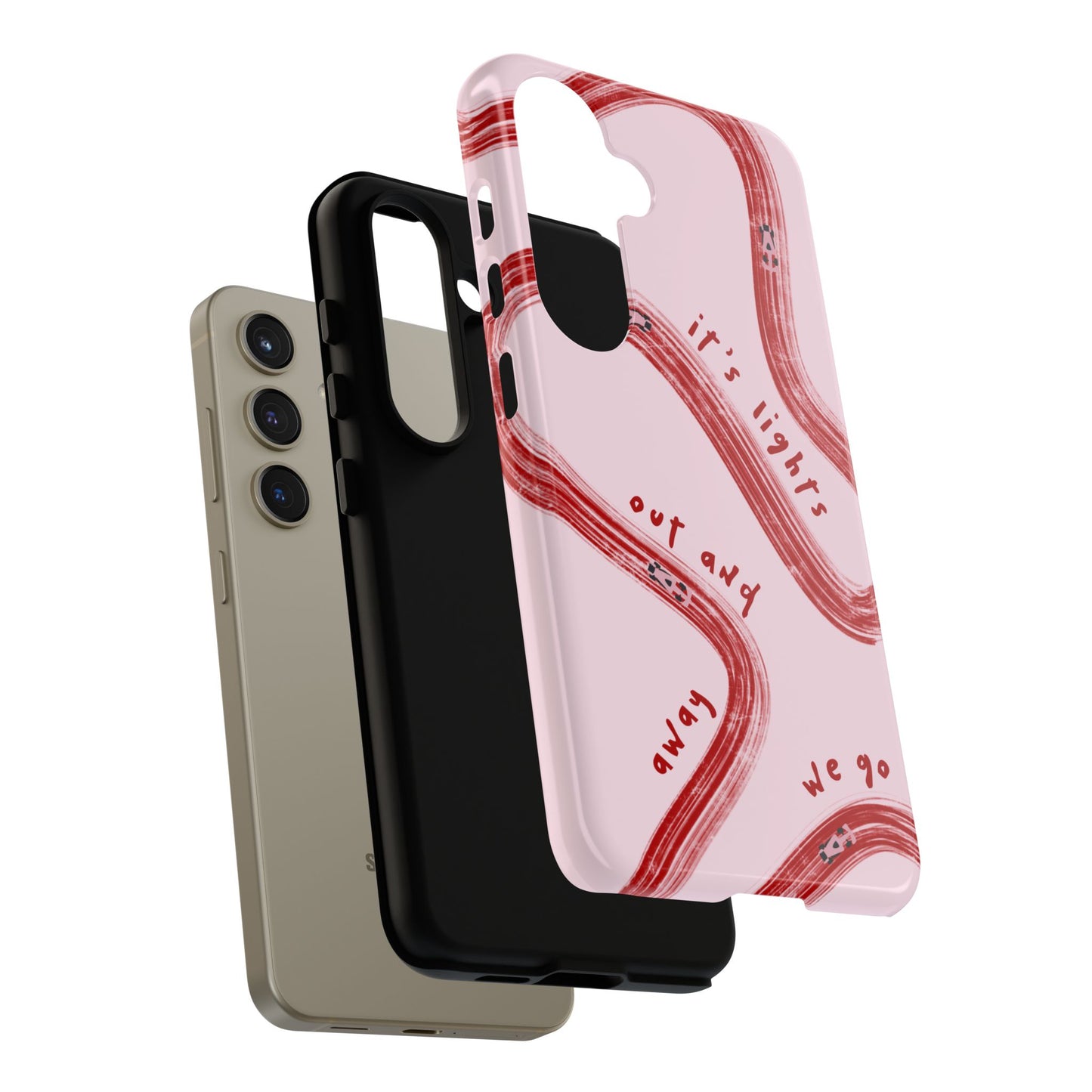 Pink and Red Lights Out F1 Phone Case Design, Trendy F1 Gift, Formula 1 Gift, Cute F1 Phone Case, Unique Formula One Phone Case
