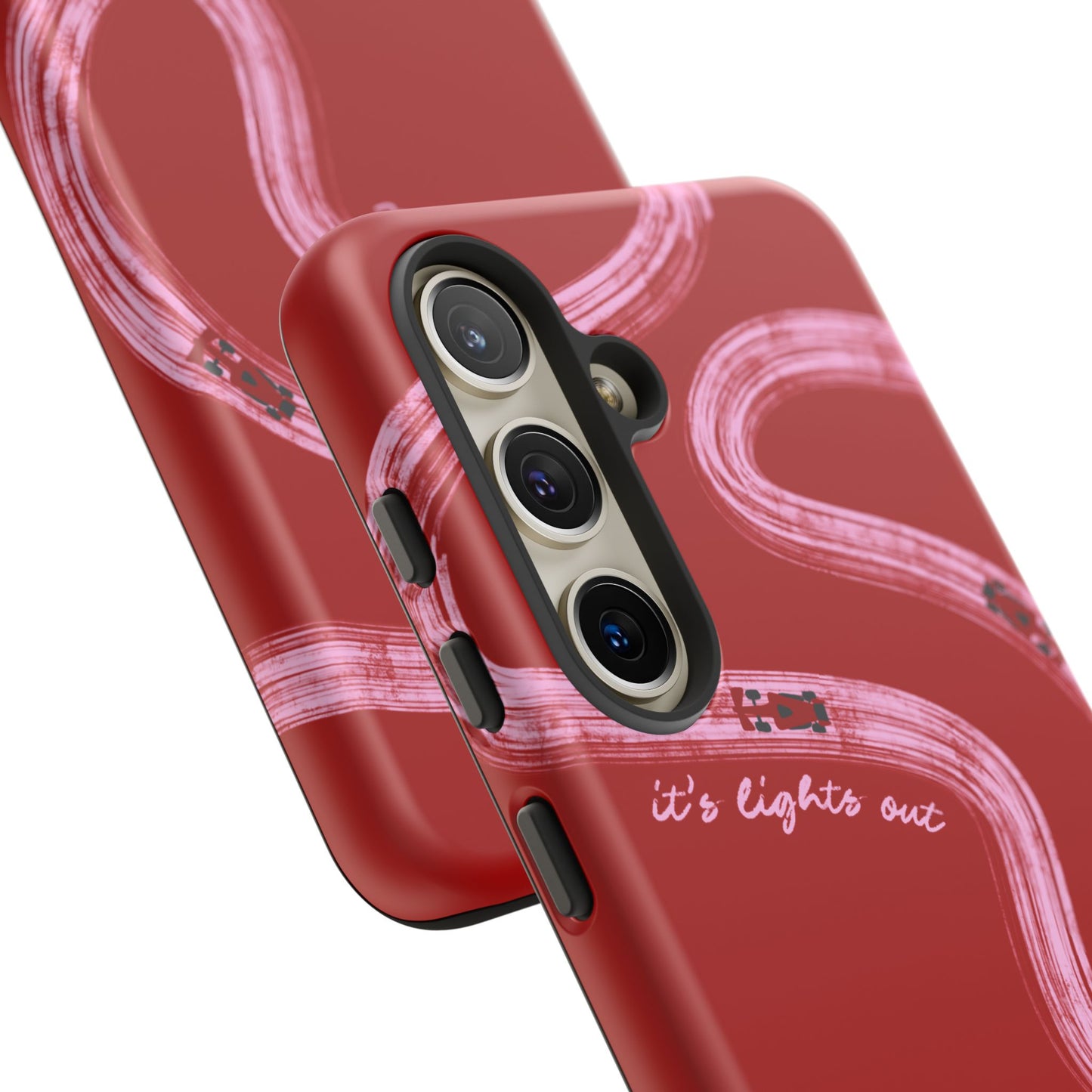 Red and Pink Lights Out F1 Phone Case Design, Trendy F1 Gift, Formula 1 Gift, Cute F1 Phone Case, Unique Formula One Phone Case