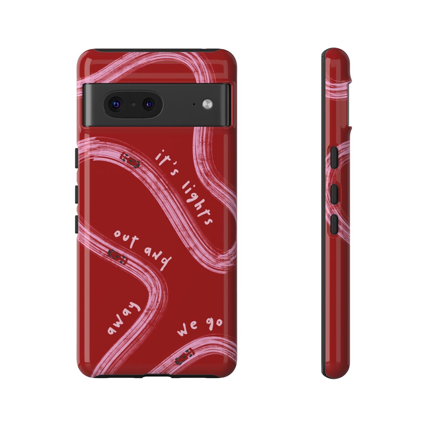 Red and Pink Lights Out F1 Phone Case Design, Trendy F1 Gift, Formula 1 Gift, Cute F1 Phone Case, Unique Formula One Phone Case
