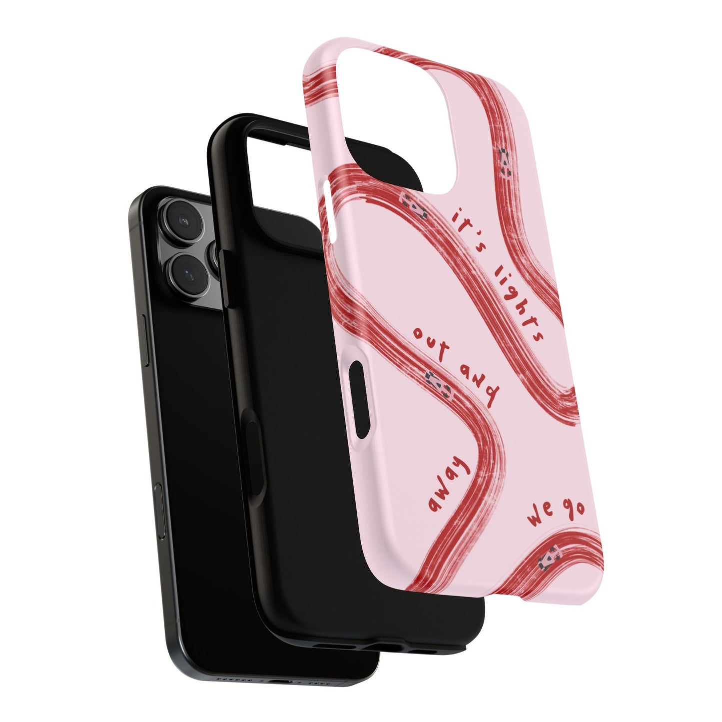 Pink and Red Lights Out F1 Phone Case Design, Trendy F1 Gift, Formula 1 Gift, Cute F1 Phone Case, Unique Formula One Phone Case