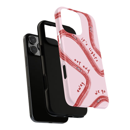 Pink and Red Lights Out F1 Phone Case Design, Trendy F1 Gift, Formula 1 Gift, Cute F1 Phone Case, Unique Formula One Phone Case