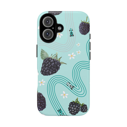 Teal F1 Mercedes and Blackberries Phone Case , Trendy F1 Gift, Formula 1 Gift, Cute Fruit F1 Phone Case, Unique Phone Case