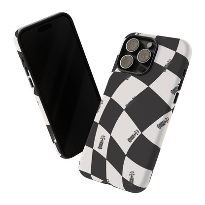 F1 Phone Case Black and White Checkered Design, Trendy F1 Gift, Formula 1 Gift, Cute F1 Phone Case, Unique Formula One Phone Case