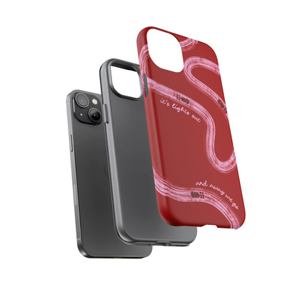 Red and Pink Lights Out F1 Phone Case Design, Trendy F1 Gift, Formula 1 Gift, Cute F1 Phone Case, Unique Formula One Phone Case