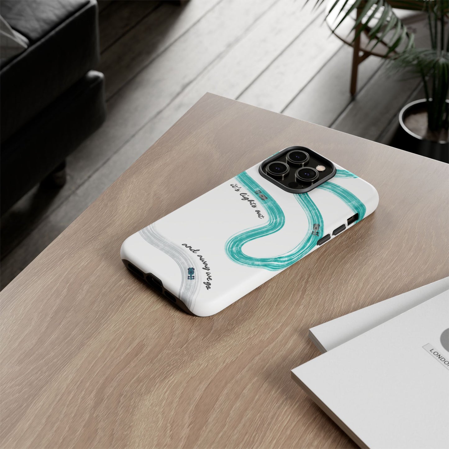Mercedes F1 Phone Case Painted "its lights out and away we go", Trendy F1 Gift, Formula 1 Gift, Cute F1 Phone Case