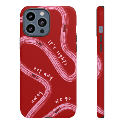 Red and Pink Lights Out F1 Phone Case Design, Trendy F1 Gift, Formula 1 Gift, Cute F1 Phone Case, Unique Formula One Phone Case