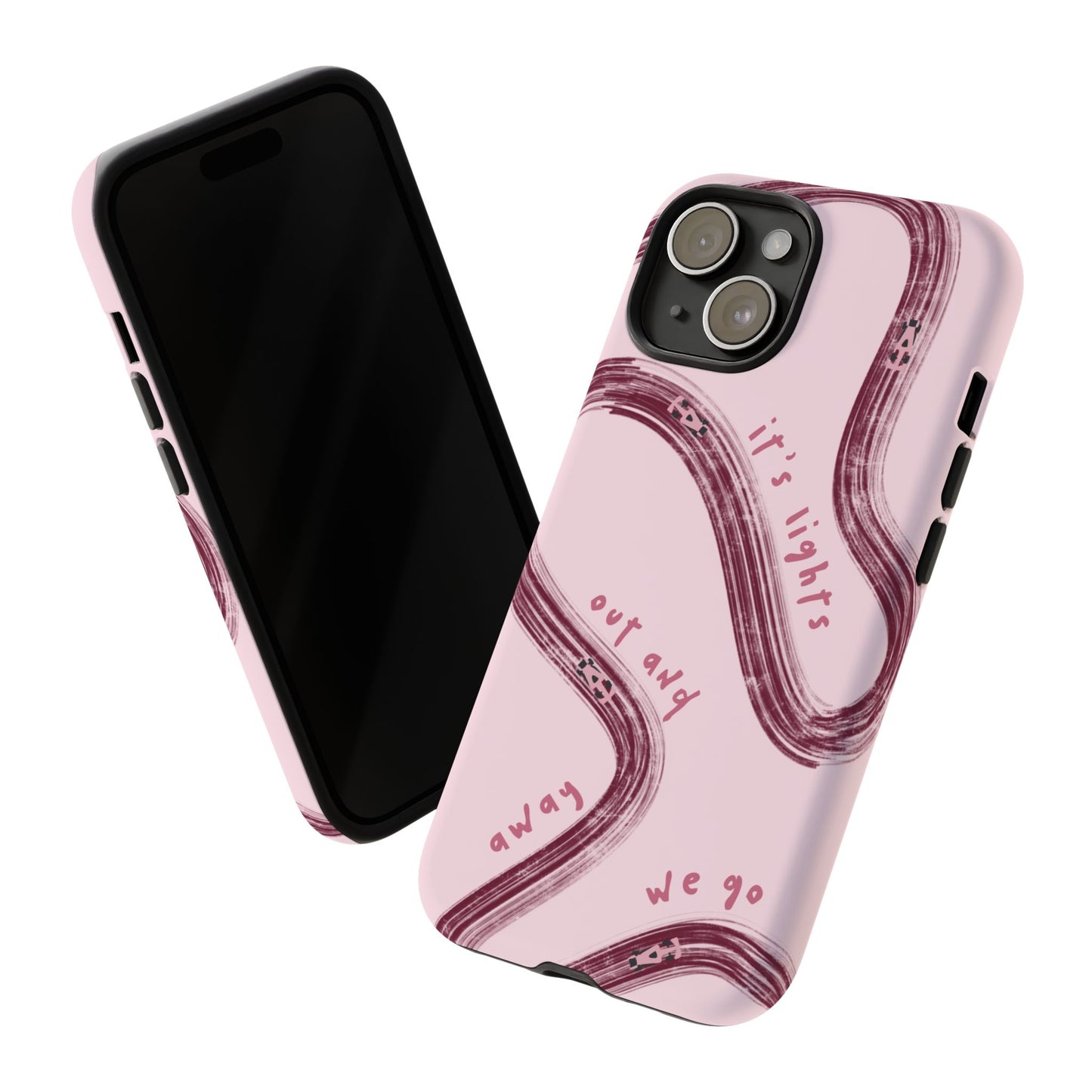 Pink Lights Out F1 Phone Case Design, Trendy F1 Gift, Formula 1 Gift, Cute F1 Phone Case, Unique Formula One Phone Case