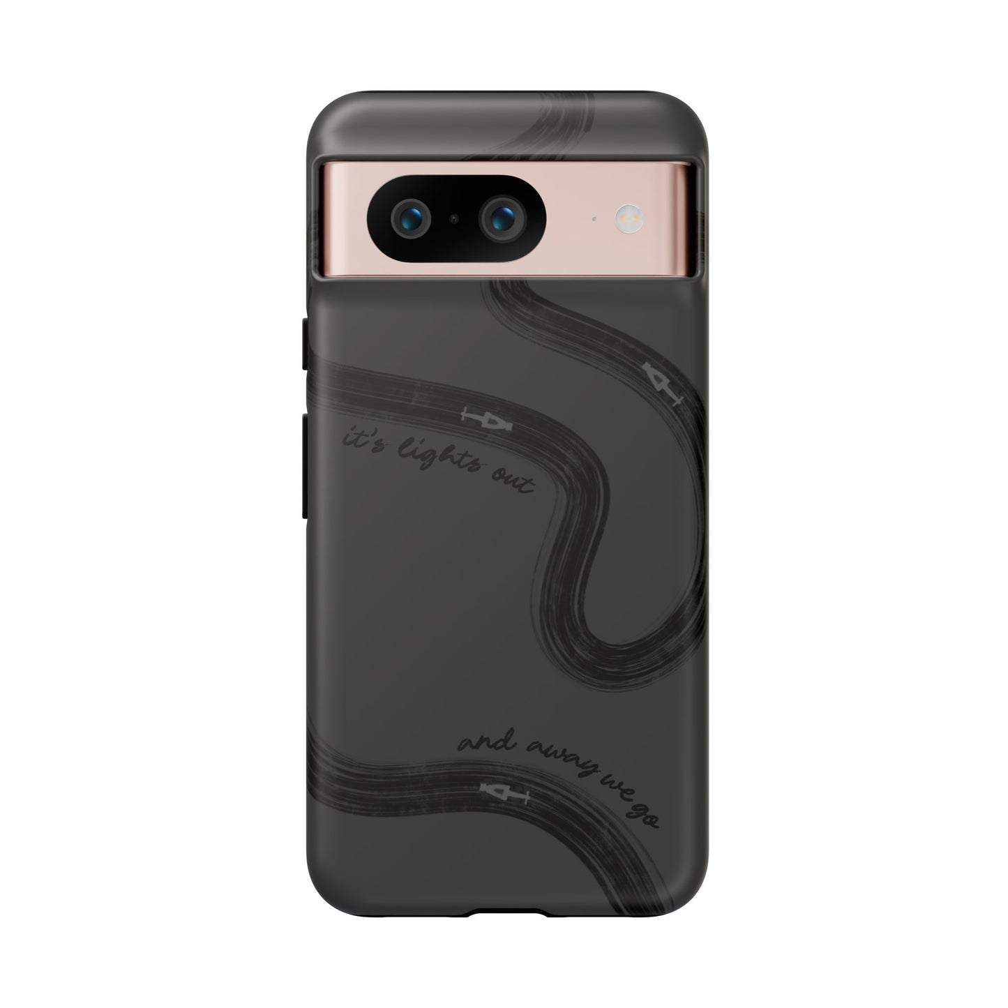 F1 Phone Case Monochrome Black Painted "its lights out and away we go", Trendy F1 Gift, Formula 1 Gift, Cute F1 Phone Case, Phone Case