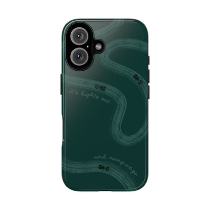 F1 Phone Case Monochrome Green Painted "its lights out and away we go", Trendy F1 Gift, Formula 1 Gift, Cute F1 Phone Case, Phone Case