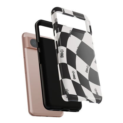 F1 Phone Case Black and White Checkered Design, Trendy F1 Gift, Formula 1 Gift, Cute F1 Phone Case, Unique Formula One Phone Case