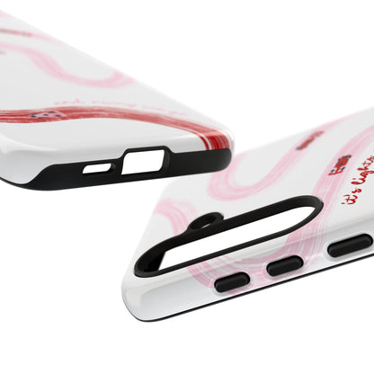 F1 Phone Case Pink and Red Painted "its lights out and away we go", Trendy F1 Gift, Formula 1 Gift, Cute F1 Phone Case, Unique Phone Case