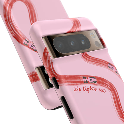 F1 Phone Case Pink and Red Painted "its lights out and away we go", Trendy F1 Gift, Formula 1 Gift, Cute F1 Phone Case, Unique Phone Case