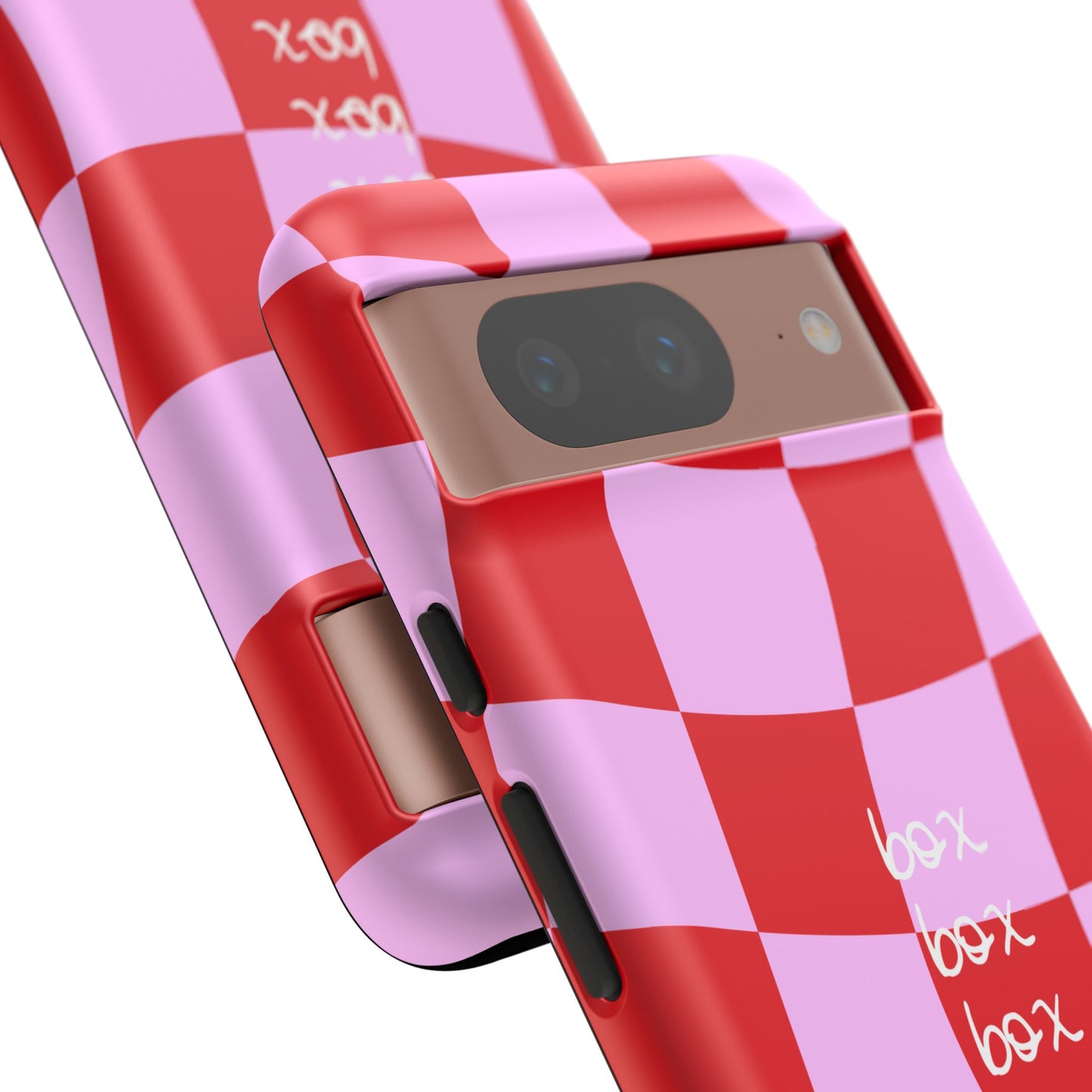 Pink and Red Checkered F1 Phone Case, Box Box Box F1 Phone Case