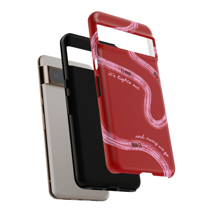 Red and Pink Lights Out F1 Phone Case Design, Trendy F1 Gift, Formula 1 Gift, Cute F1 Phone Case, Unique Formula One Phone Case