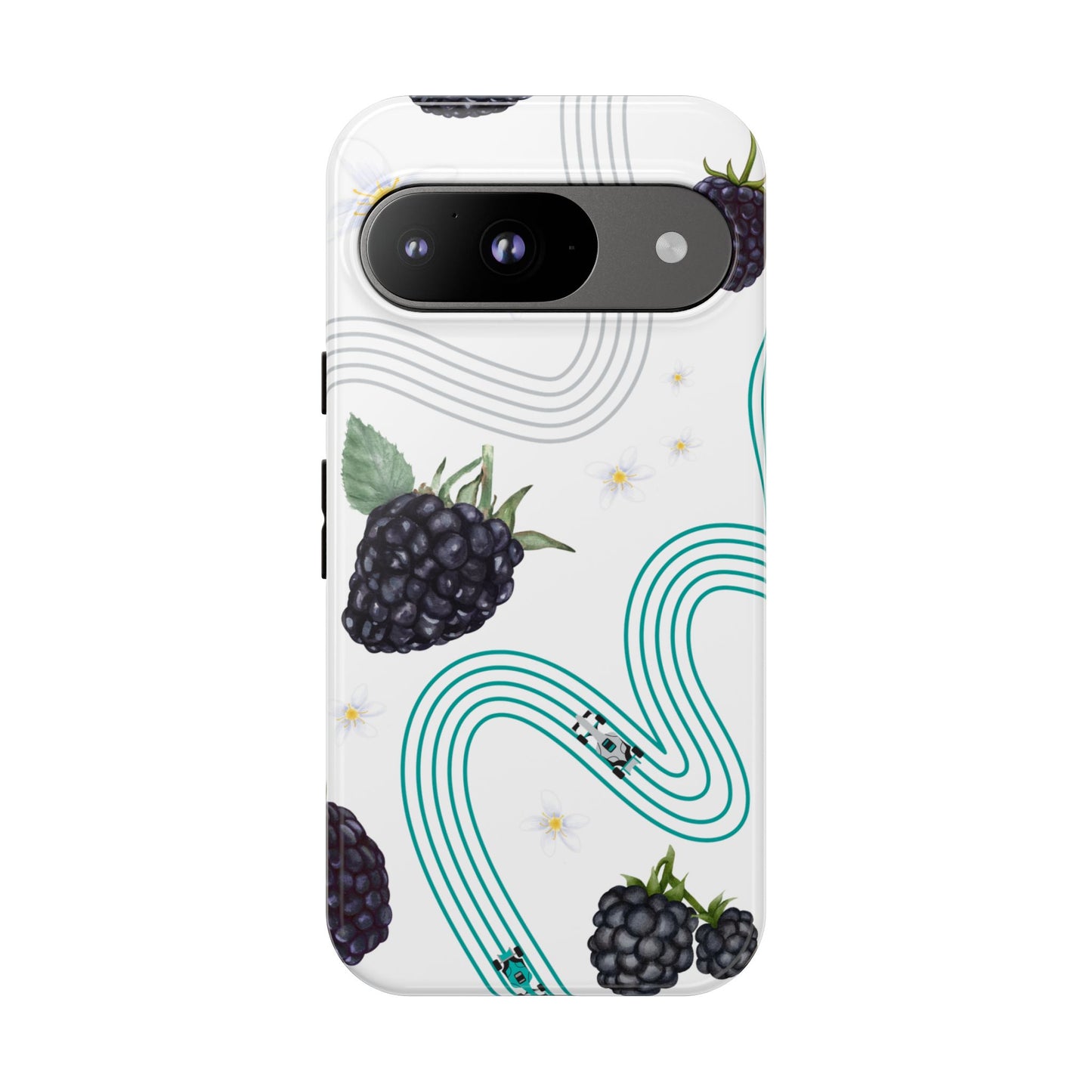 F1 Mercedes and Blackberries Phone Case , Trendy F1 Gift, Formula 1 Gift, Cute Fruit F1 Phone Case, Unique Phone Case