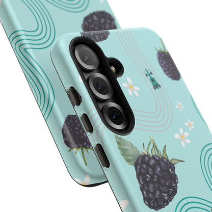 Teal F1 Mercedes and Blackberries Phone Case , Trendy F1 Gift, Formula 1 Gift, Cute Fruit F1 Phone Case, Unique Phone Case
