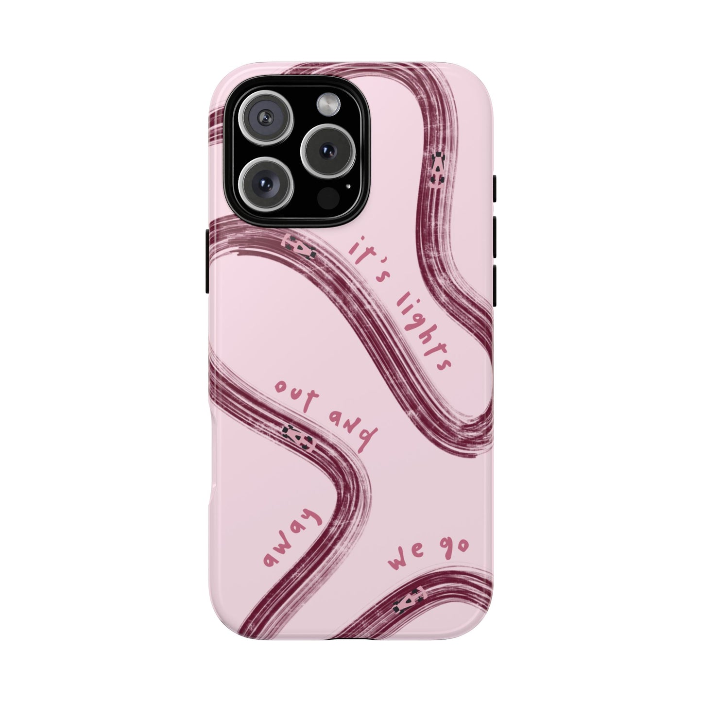 Pink Lights Out F1 Phone Case Design, Trendy F1 Gift, Formula 1 Gift, Cute F1 Phone Case, Unique Formula One Phone Case