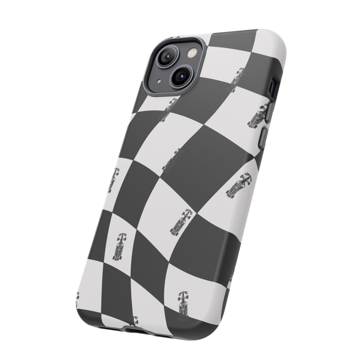 F1 Phone Case Black and White Checkered Design, Trendy F1 Gift, Formula 1 Gift, Cute F1 Phone Case, Unique Formula One Phone Case