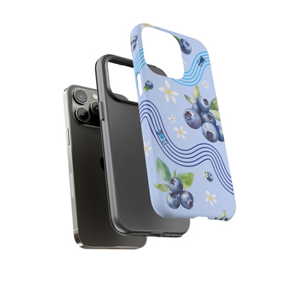Blue F1 Williams and Blueberries Phone Case, Trendy F1 Gift, Formula 1 Gift, Cute Fruit F1 Phone Case, Unique Phone Case