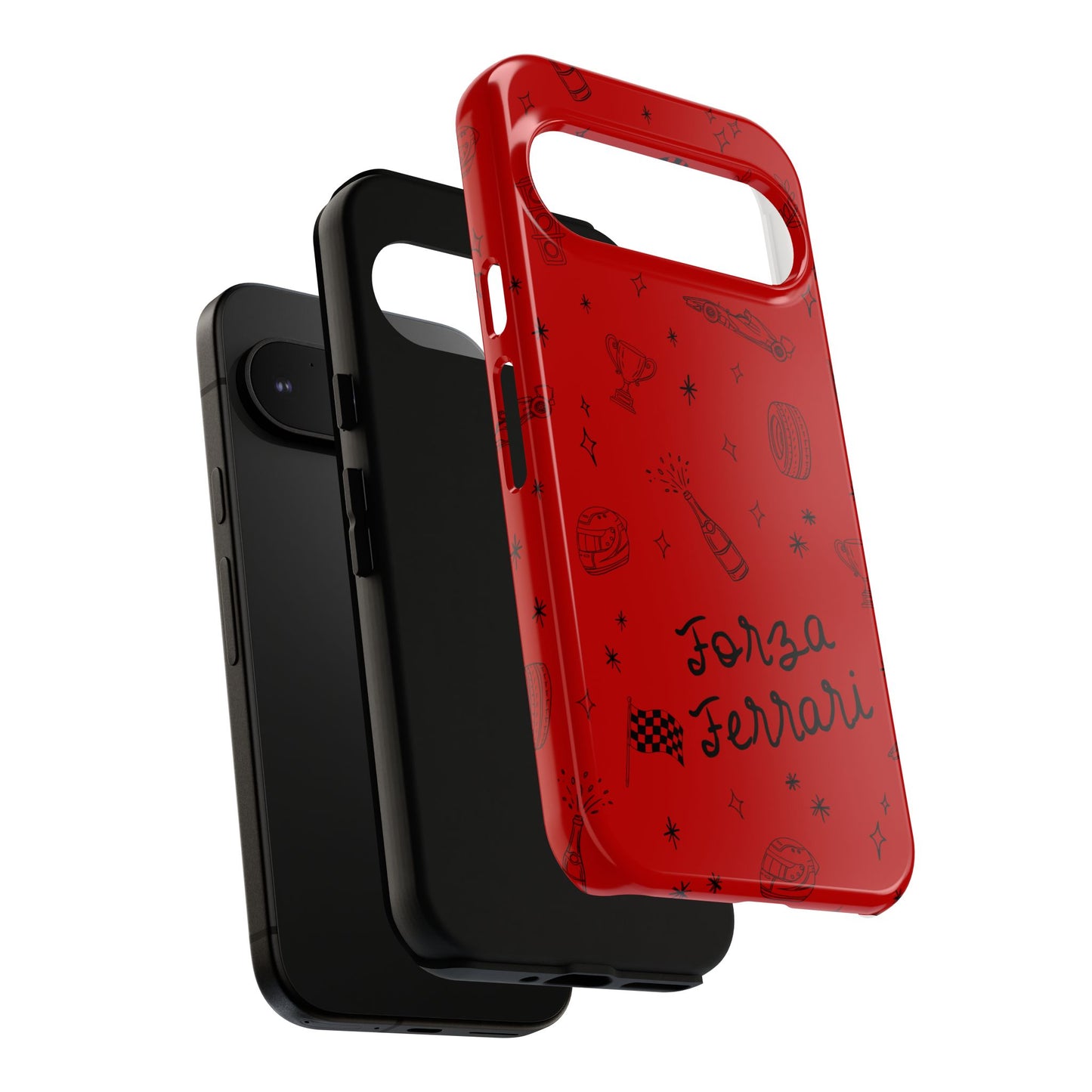F1 Ferrari Racing Doodle "Forza Ferrari" F1 Phone Case Design