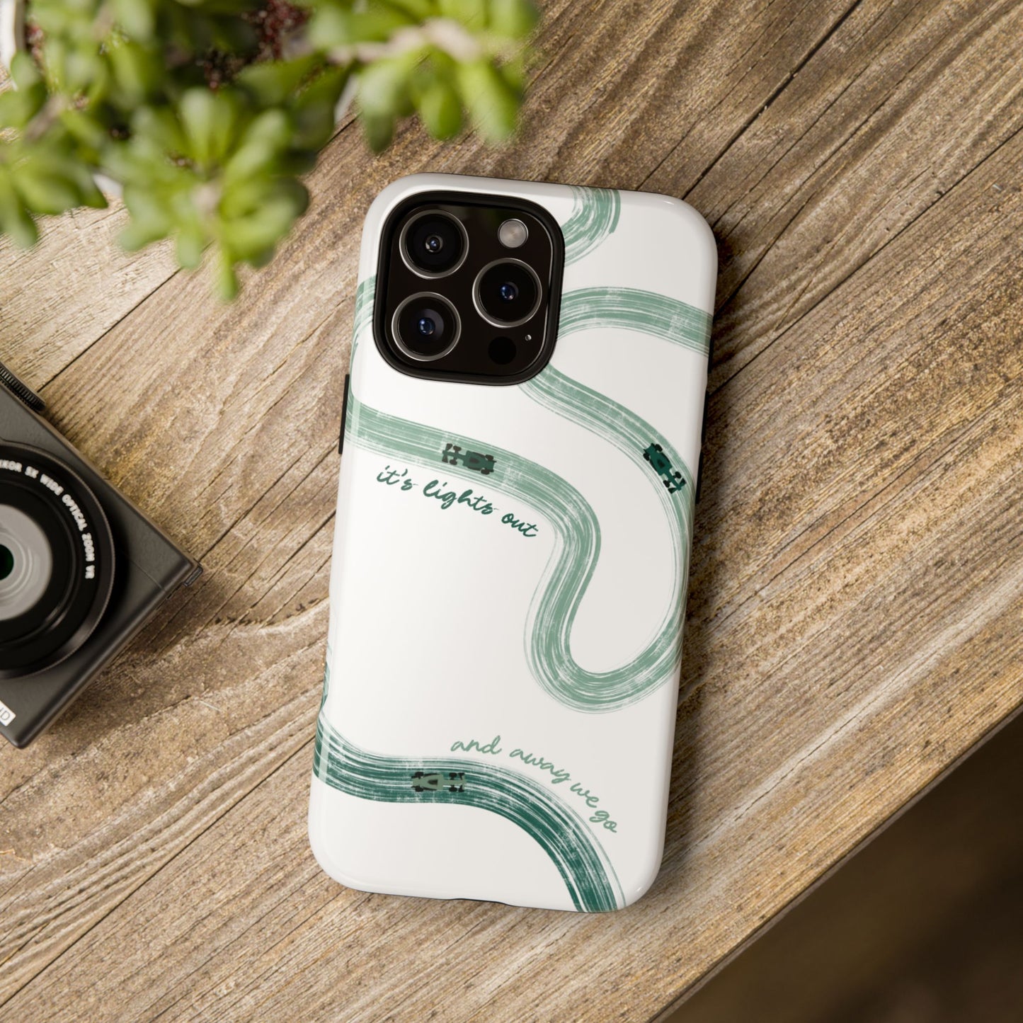 F1 Phone Case Green Painted "its lights out and away we go", Trendy F1 Gift, Formula 1 Gift, Cute F1 Phone Case, Gift for F1 Fans