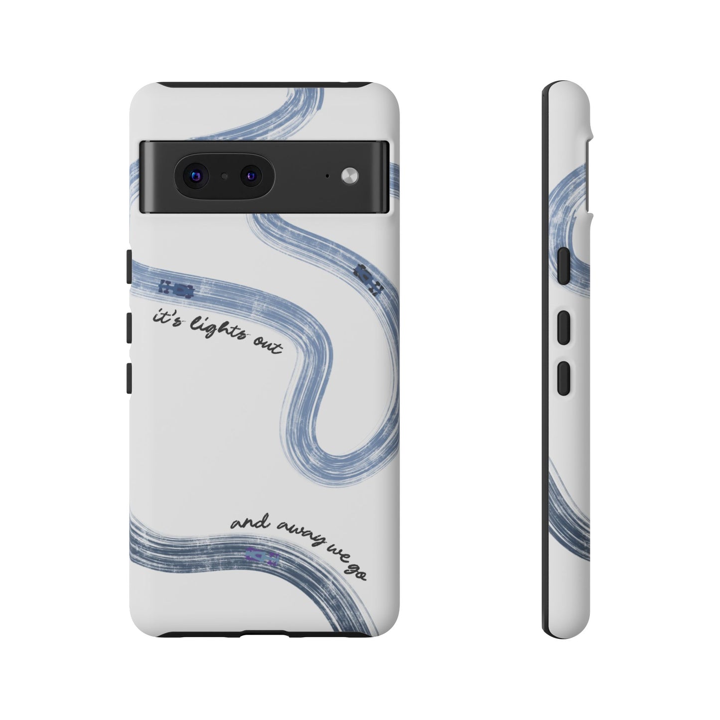 F1 Phone Case Blue Painted "its lights out and away we go", Trendy F1 Gift, Formula 1 Gift, Cute F1 Phone Case, Gift for F1 Fans