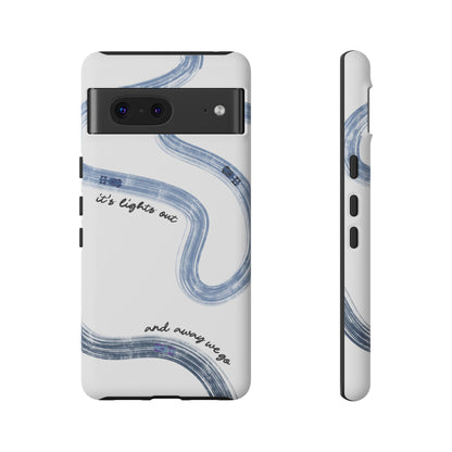 F1 Phone Case Blue Painted "its lights out and away we go", Trendy F1 Gift, Formula 1 Gift, Cute F1 Phone Case, Gift for F1 Fans