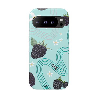 Teal F1 Mercedes and Blackberries Phone Case , Trendy F1 Gift, Formula 1 Gift, Cute Fruit F1 Phone Case, Unique Phone Case
