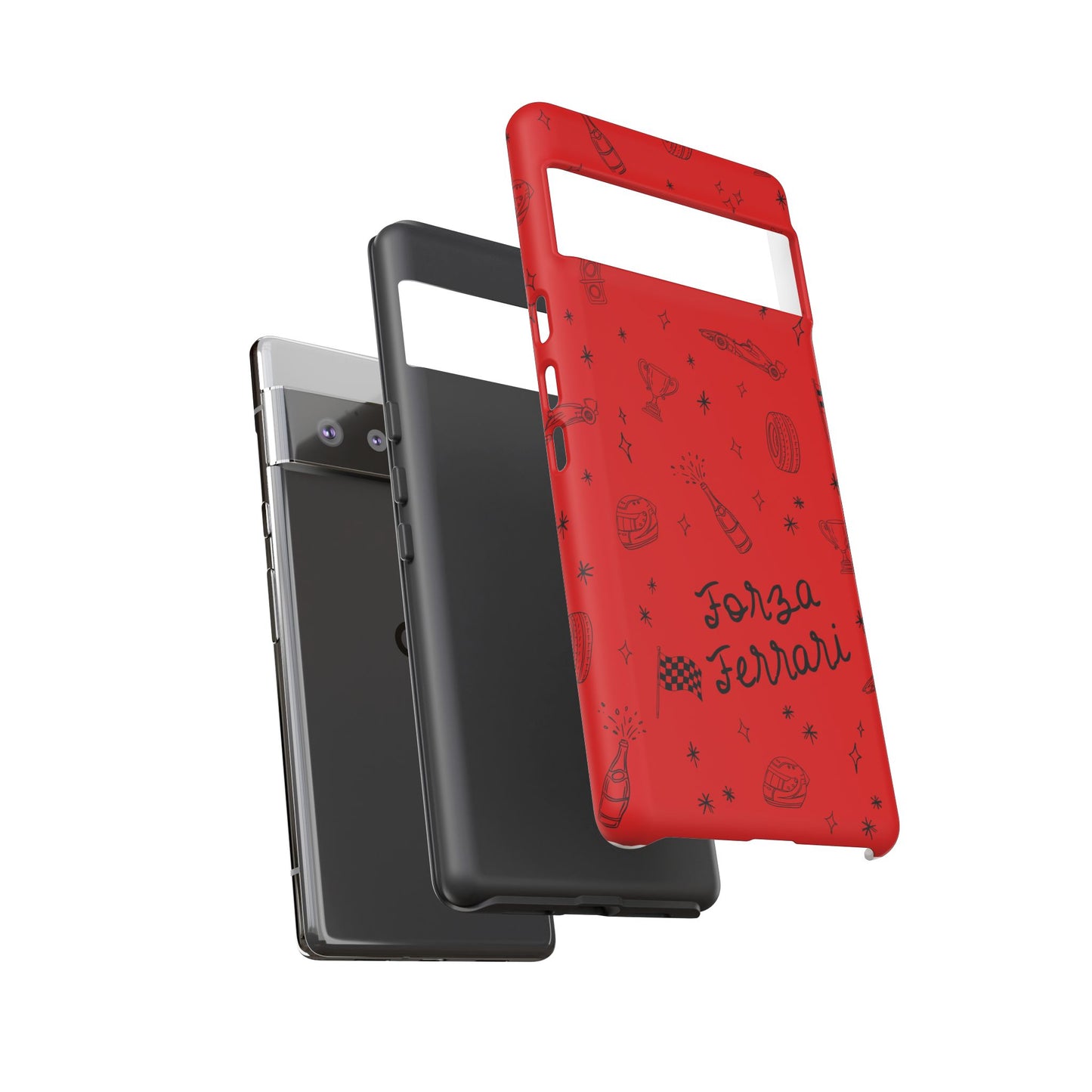 F1 Ferrari Racing Doodle "Forza Ferrari" F1 Phone Case Design
