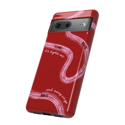Red and Pink Lights Out F1 Phone Case Design, Trendy F1 Gift, Formula 1 Gift, Cute F1 Phone Case, Unique Formula One Phone Case