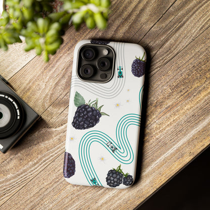 F1 Mercedes and Blackberries Phone Case , Trendy F1 Gift, Formula 1 Gift, Cute Fruit F1 Phone Case, Unique Phone Case