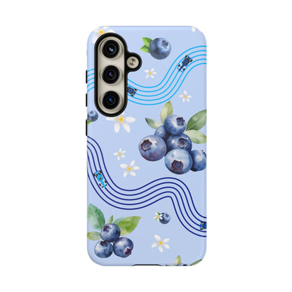 Blue F1 Williams and Blueberries Phone Case, Trendy F1 Gift, Formula 1 Gift, Cute Fruit F1 Phone Case, Unique Phone Case